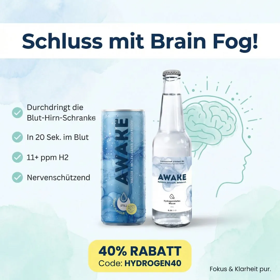 Schluss mit Brain Fog – AWAKE Wasserstoffwasser gegen mentale Erschöpfung